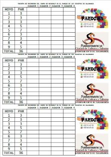 Tarjeta de recorrido minigolf Jesuitas